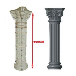 Cột tròn  25 cao 3m3  đúc hoa văn phào chỉ GRC tại Vĩnh Phúc